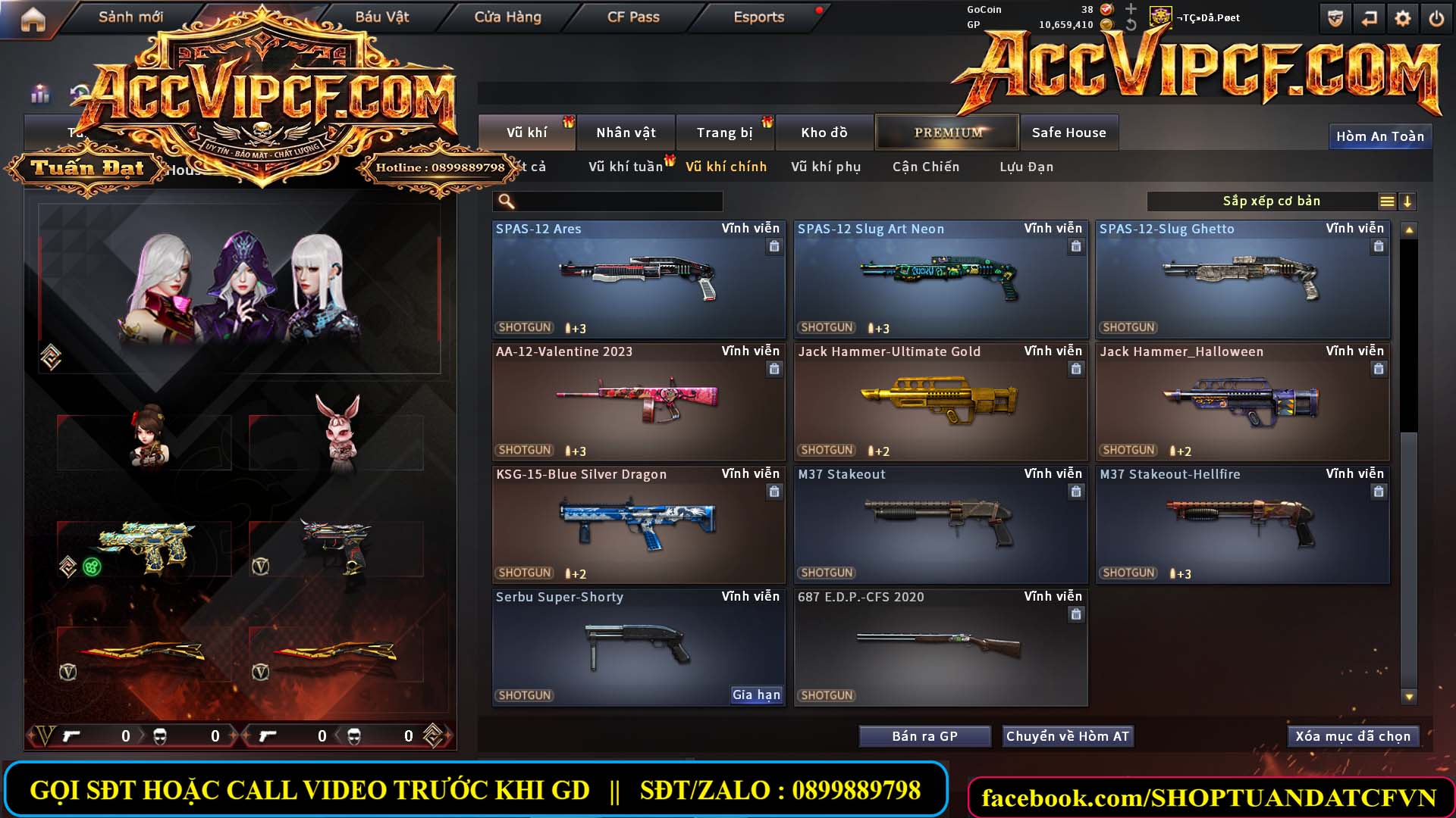 MÃ CF15755 - GIÁ : 9999K - CHIẾN ZOM XỊN - C4 XINH - 45 VIP - VIP7
