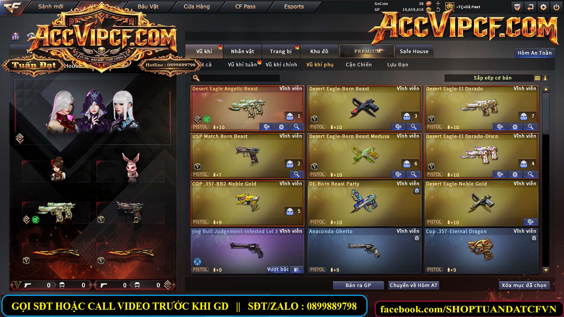 MÃ CF15755 - GIÁ : 9999K - CHIẾN ZOM XỊN - C4 XINH - 45 VIP - VIP7