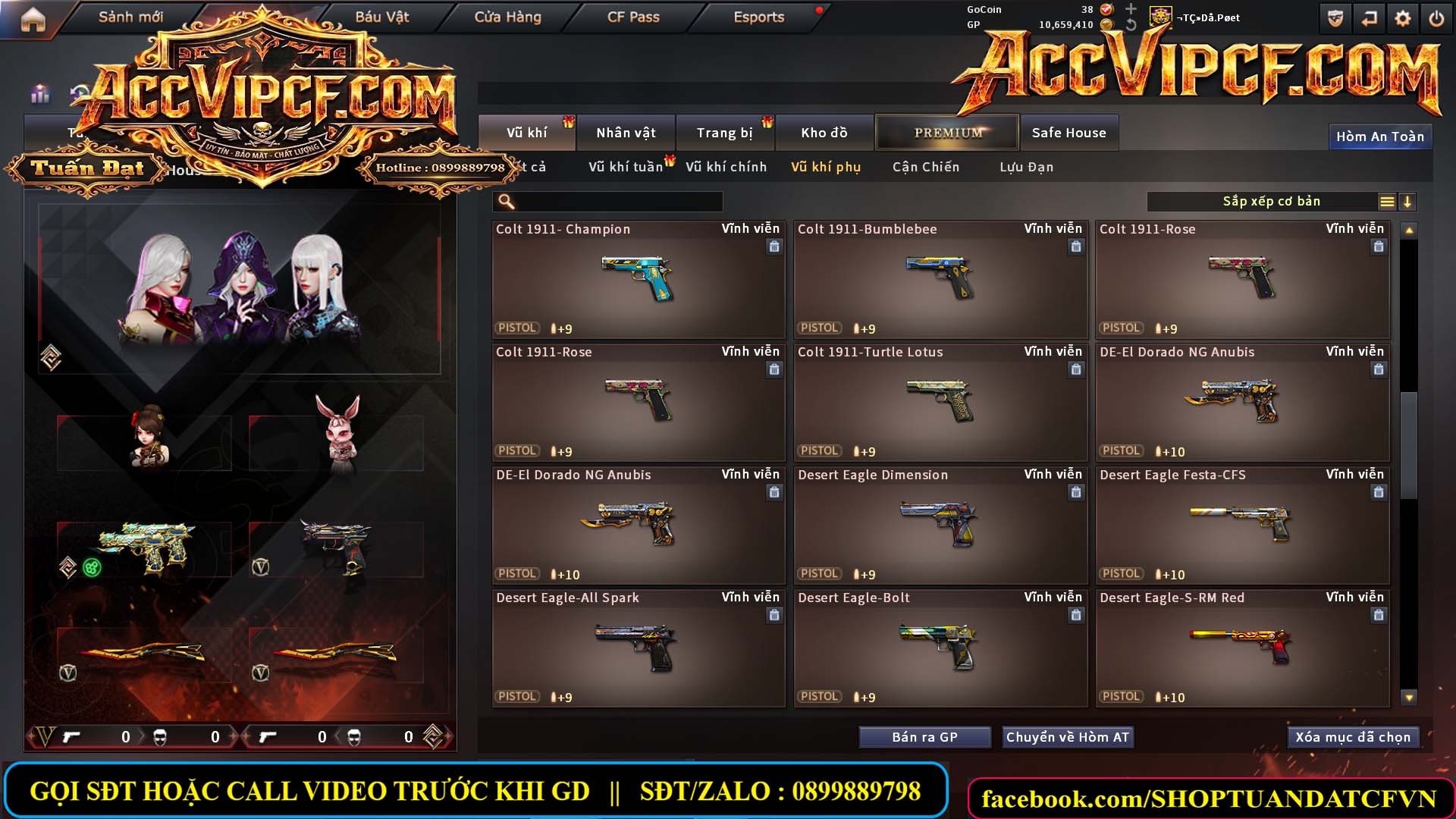 MÃ CF15755 - GIÁ : 9999K - CHIẾN ZOM XỊN - C4 XINH - 45 VIP - VIP7