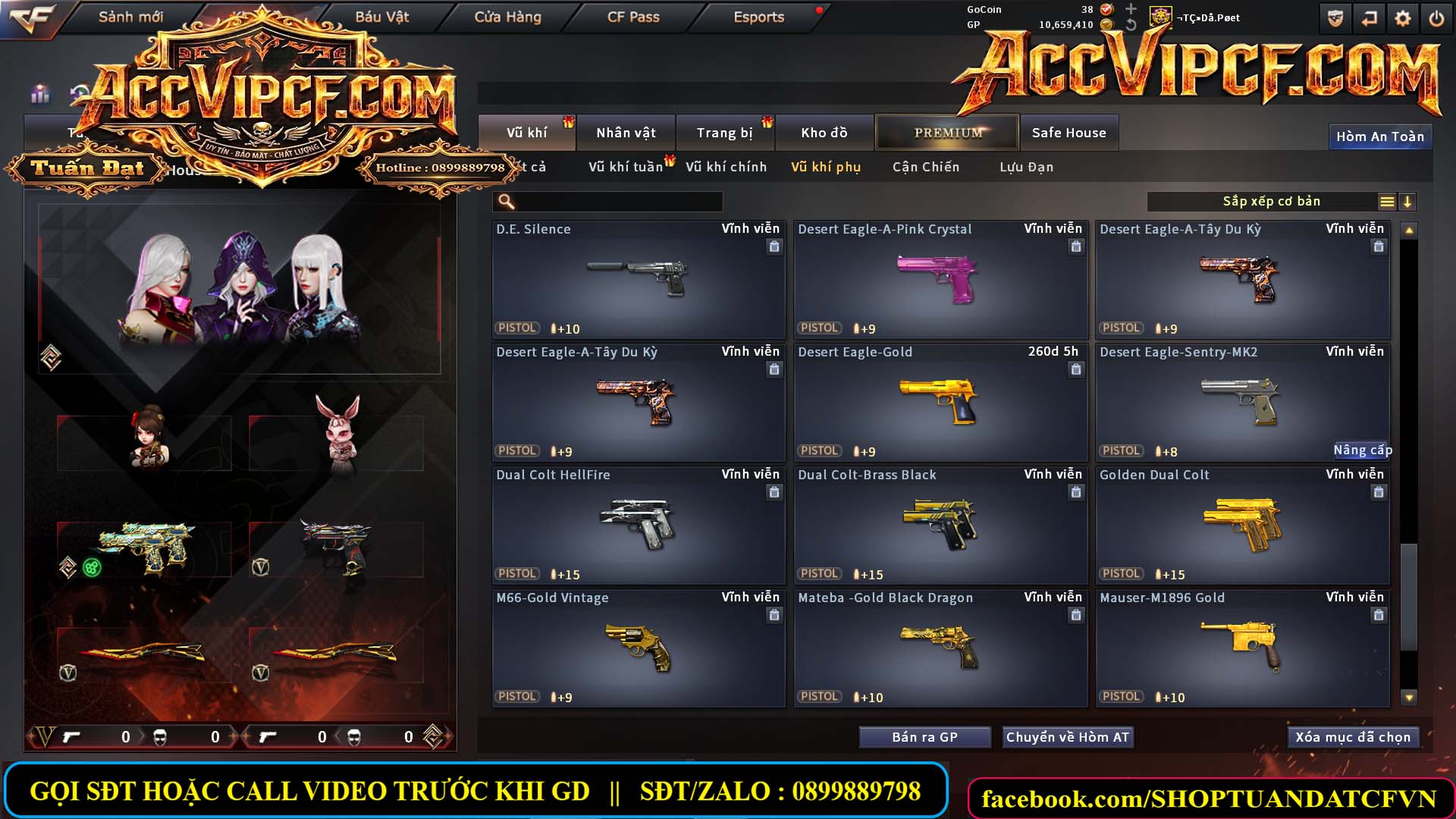 MÃ CF15755 - GIÁ : 9999K - CHIẾN ZOM XỊN - C4 XINH - 45 VIP - VIP7