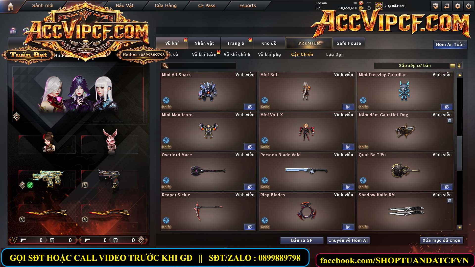 MÃ CF15755 - GIÁ : 9999K - CHIẾN ZOM XỊN - C4 XINH - 45 VIP - VIP7