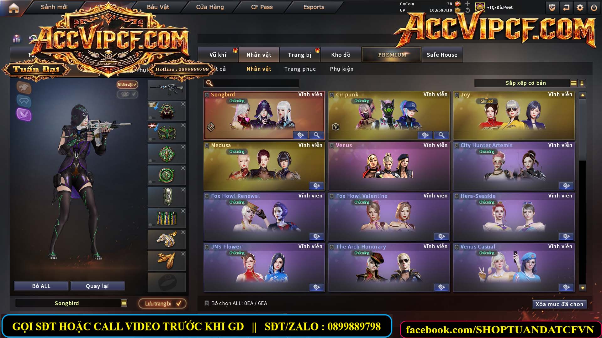MÃ CF15755 - GIÁ : 9999K - CHIẾN ZOM XỊN - C4 XINH - 45 VIP - VIP7