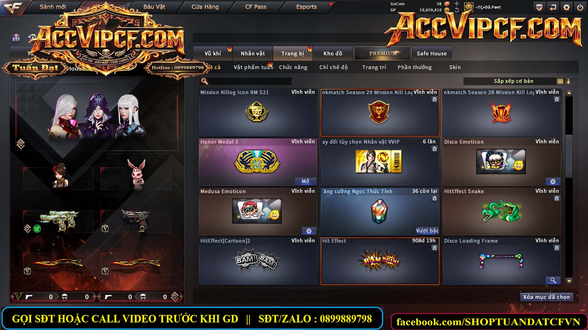MÃ CF15755 - GIÁ : 9999K - CHIẾN ZOM XỊN - C4 XINH - 45 VIP - VIP7