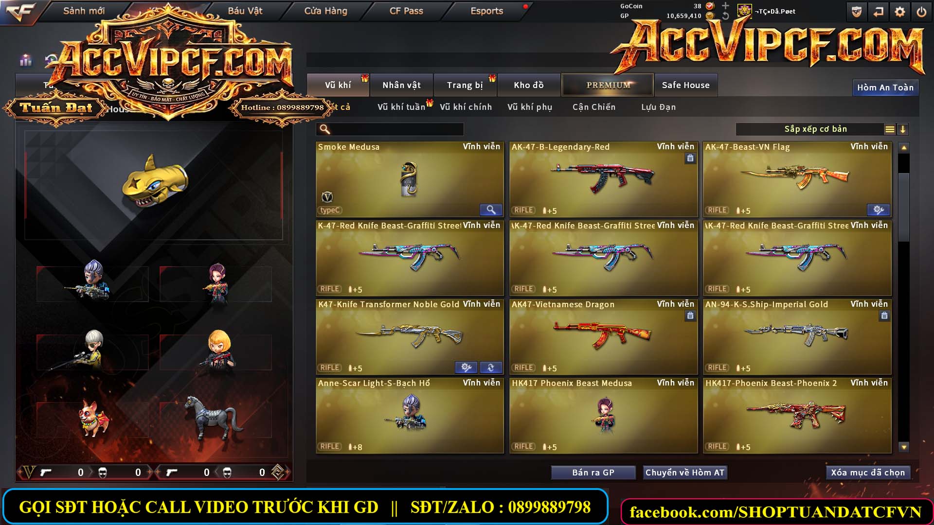 MÃ CF15755 - GIÁ : 9999K - CHIẾN ZOM XỊN - C4 XINH - 45 VIP - VIP7