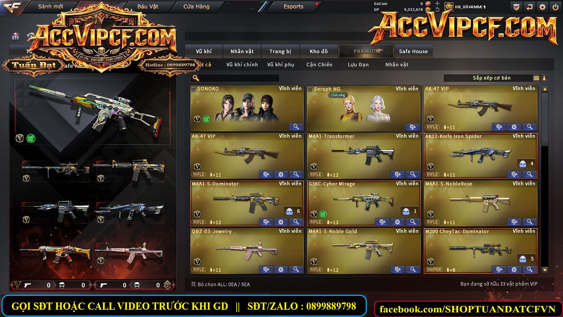 MÃ CF15764 - GIÁ : 4350K - CHIẾN C4 + ZOM THỦ - 33 VIP - VIP5