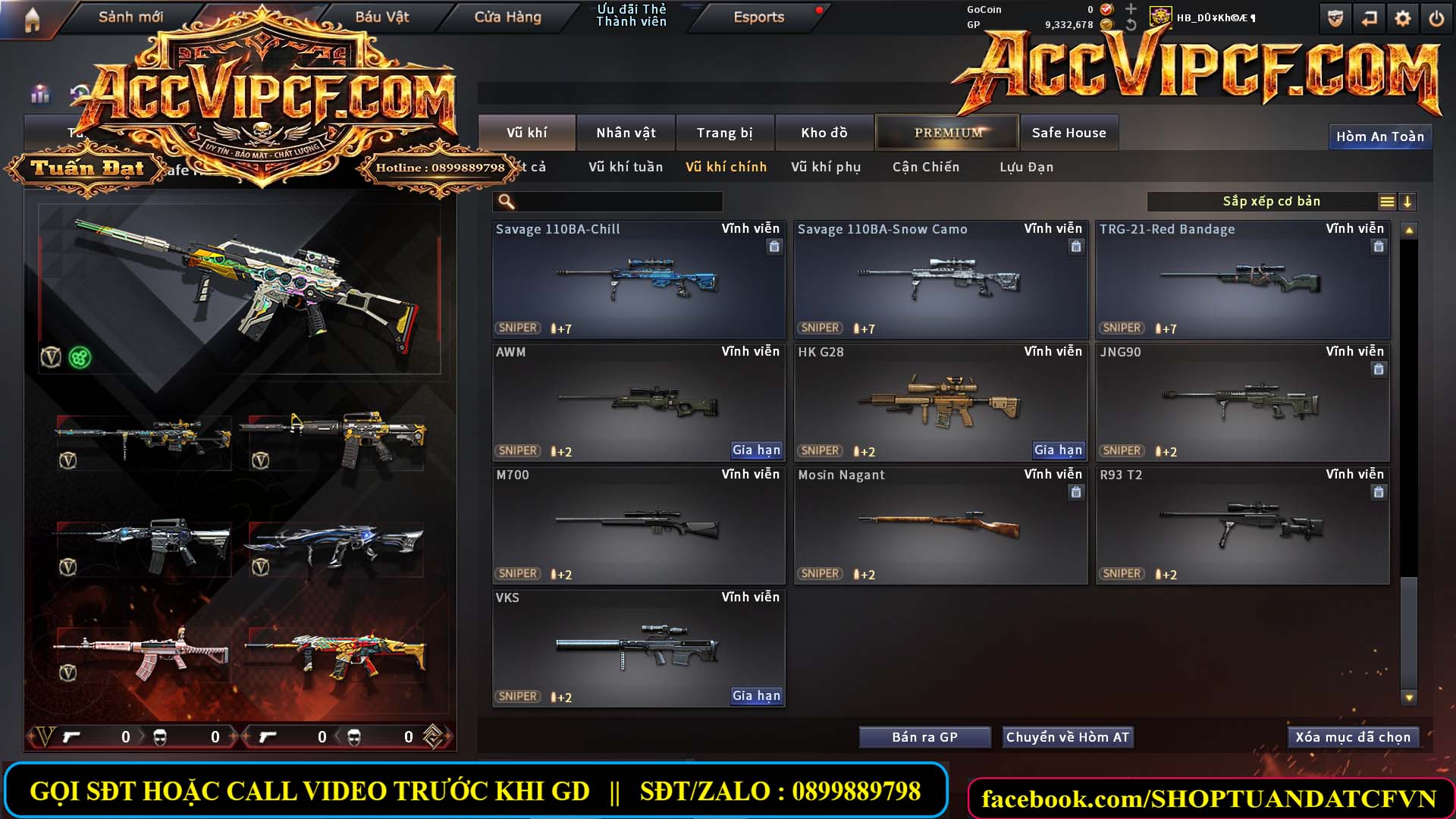 MÃ CF15764 - GIÁ : 4350K - CHIẾN C4 + ZOM THỦ - 33 VIP - VIP5