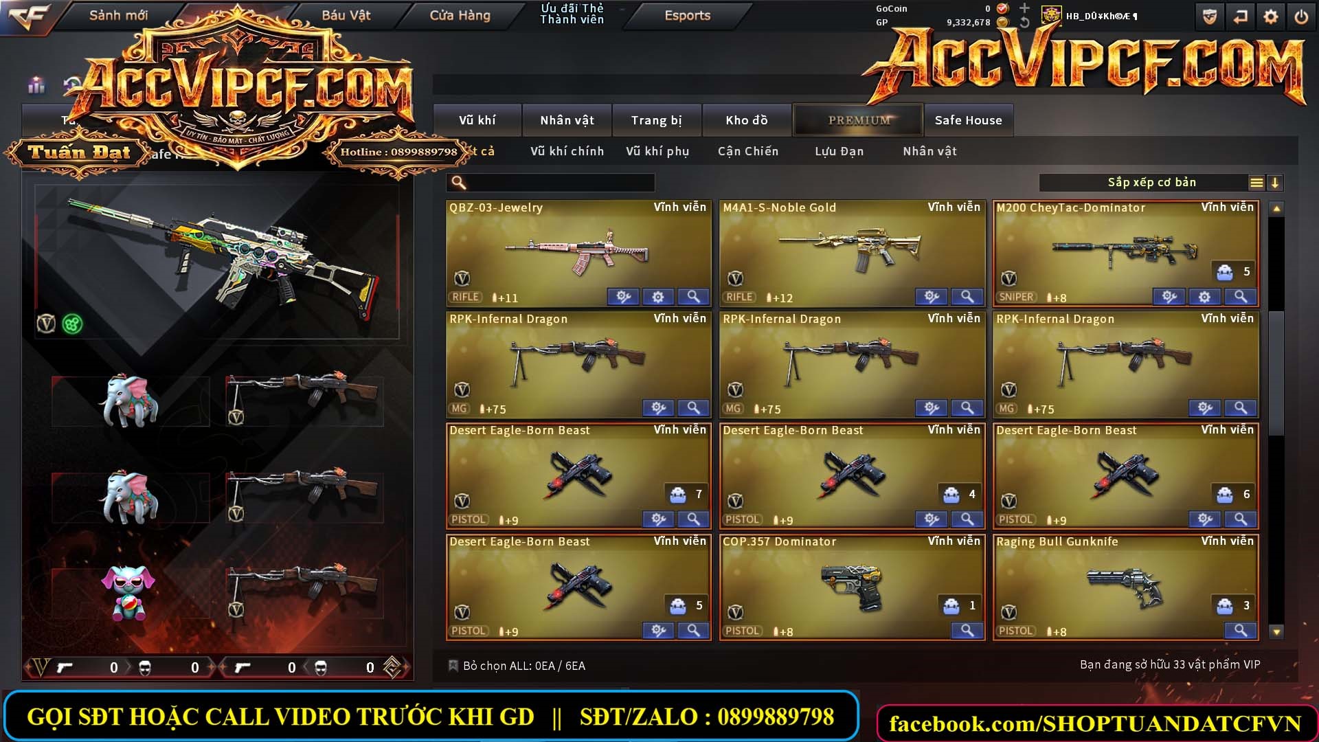 MÃ CF15764 - GIÁ : 4350K - CHIẾN C4 + ZOM THỦ - 33 VIP - VIP5