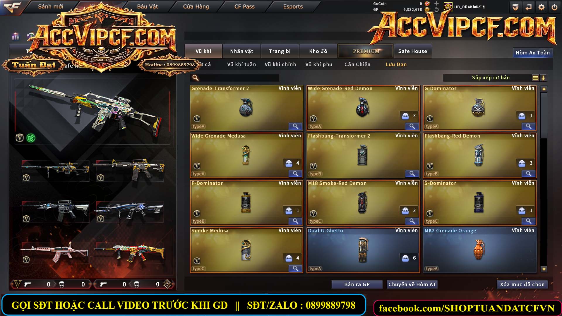 MÃ CF15764 - GIÁ : 4350K - CHIẾN C4 + ZOM THỦ - 33 VIP - VIP5