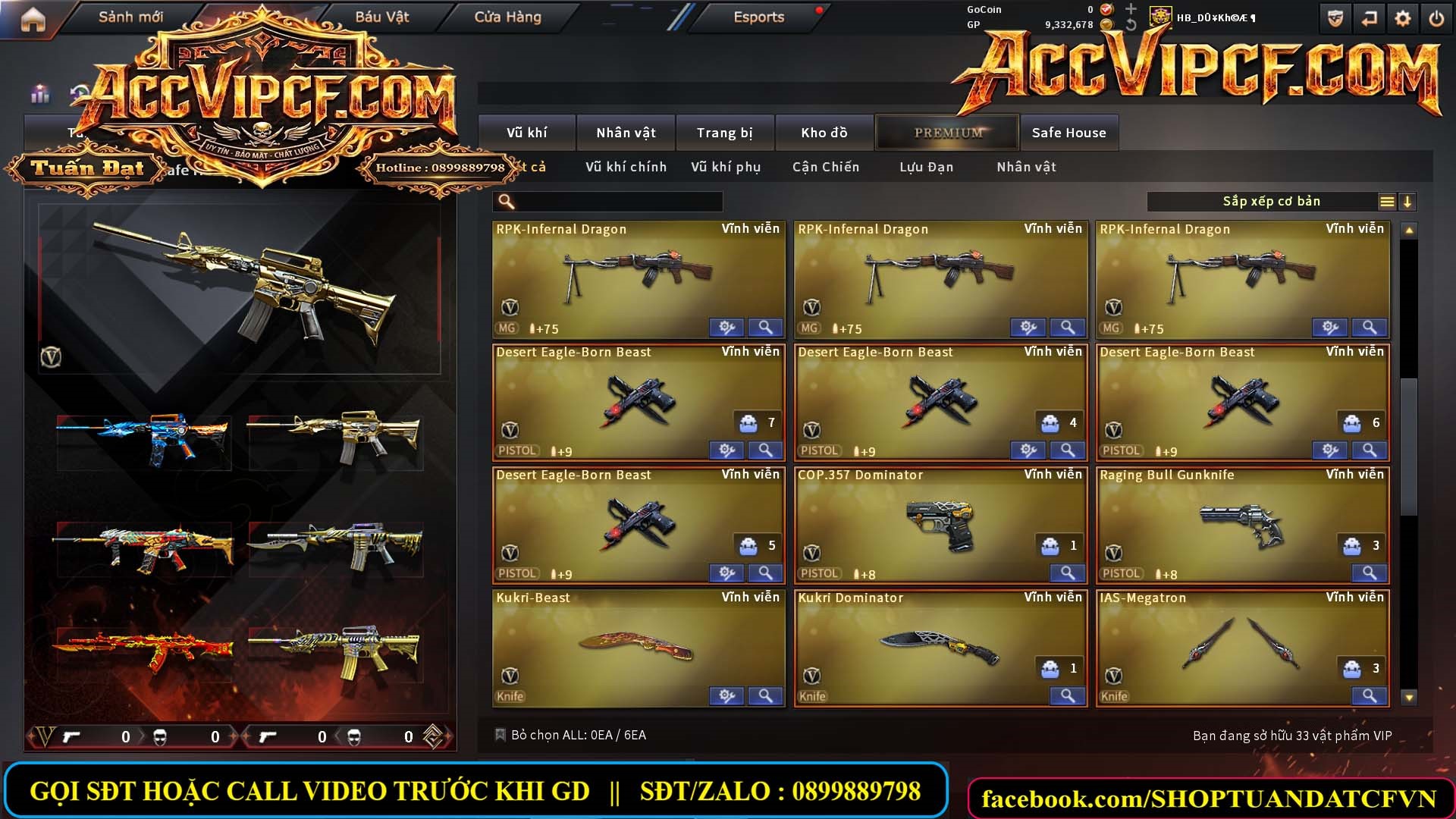 MÃ CF15764 - GIÁ : 4350K - CHIẾN C4 + ZOM THỦ - 33 VIP - VIP5