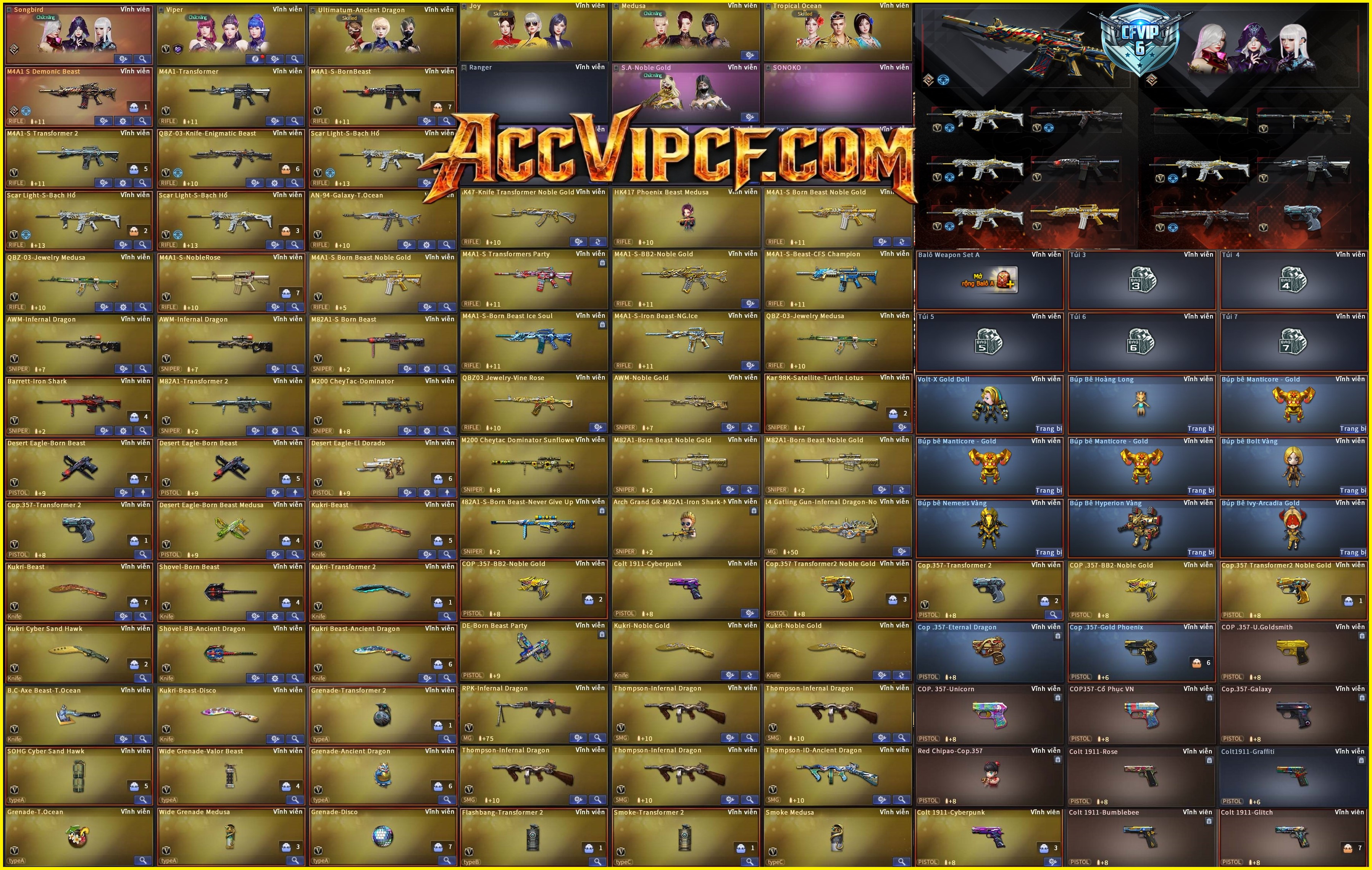 MÃ CF15821 - GIÁ : 5999K - CHIẾN C4 - AI MODE XINH - 50 VIP - VIP6