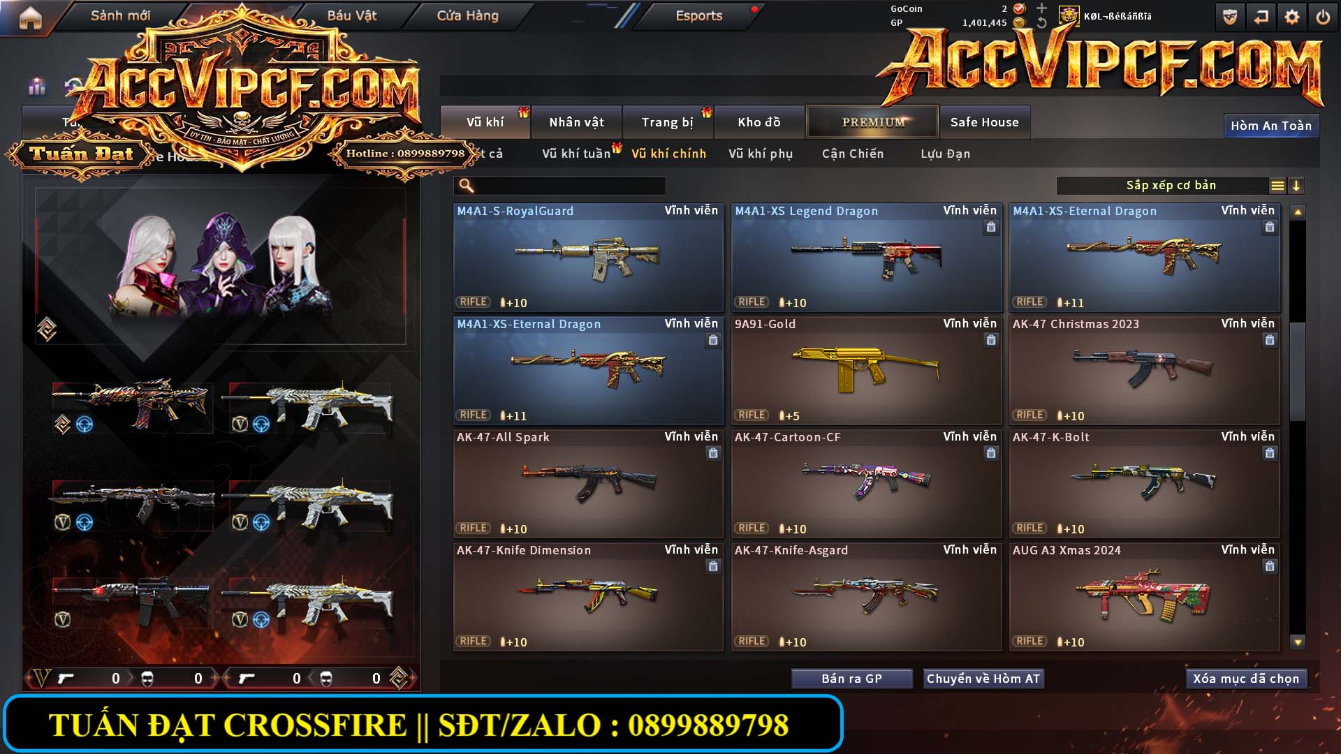 MÃ CF15821 - GIÁ : 5999K - CHIẾN C4 - AI MODE XINH - 50 VIP - VIP6