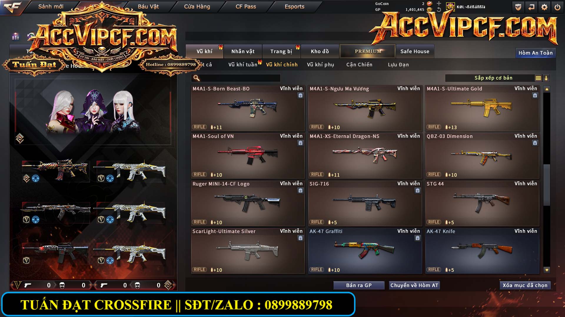 MÃ CF15821 - GIÁ : 5999K - CHIẾN C4 - AI MODE XINH - 50 VIP - VIP6