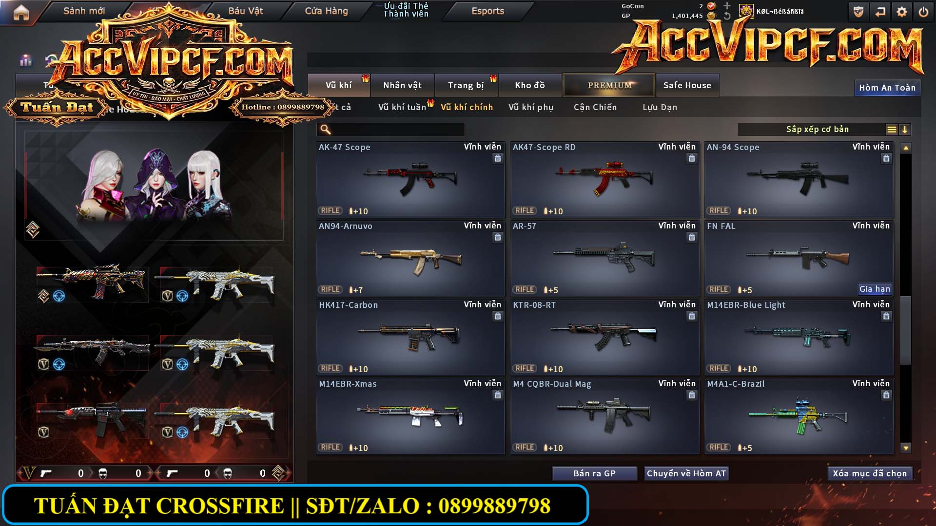 MÃ CF15821 - GIÁ : 5999K - CHIẾN C4 - AI MODE XINH - 50 VIP - VIP6
