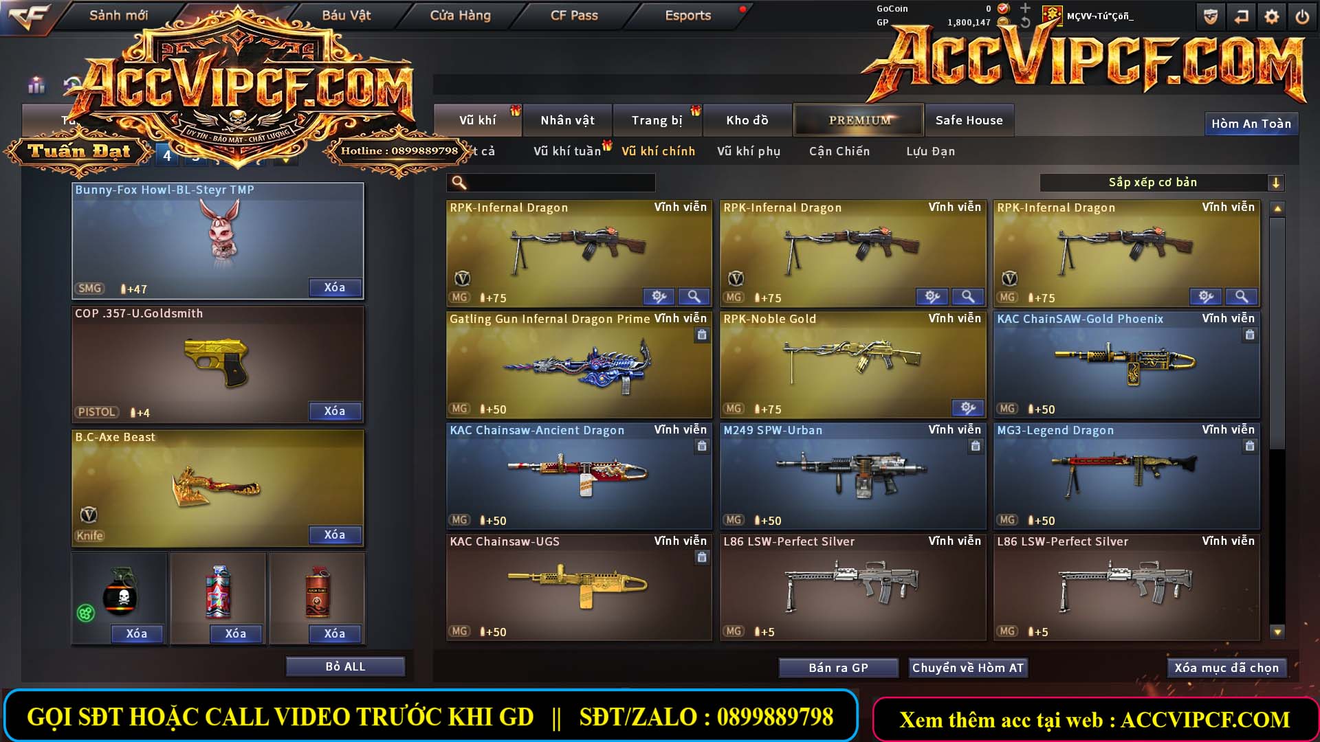 MÃ CF15844 - GIÁ THUÊ : 4M3 - CHIẾN ZOM XINH, C4 NHẸ - 26 VIP - VIP4