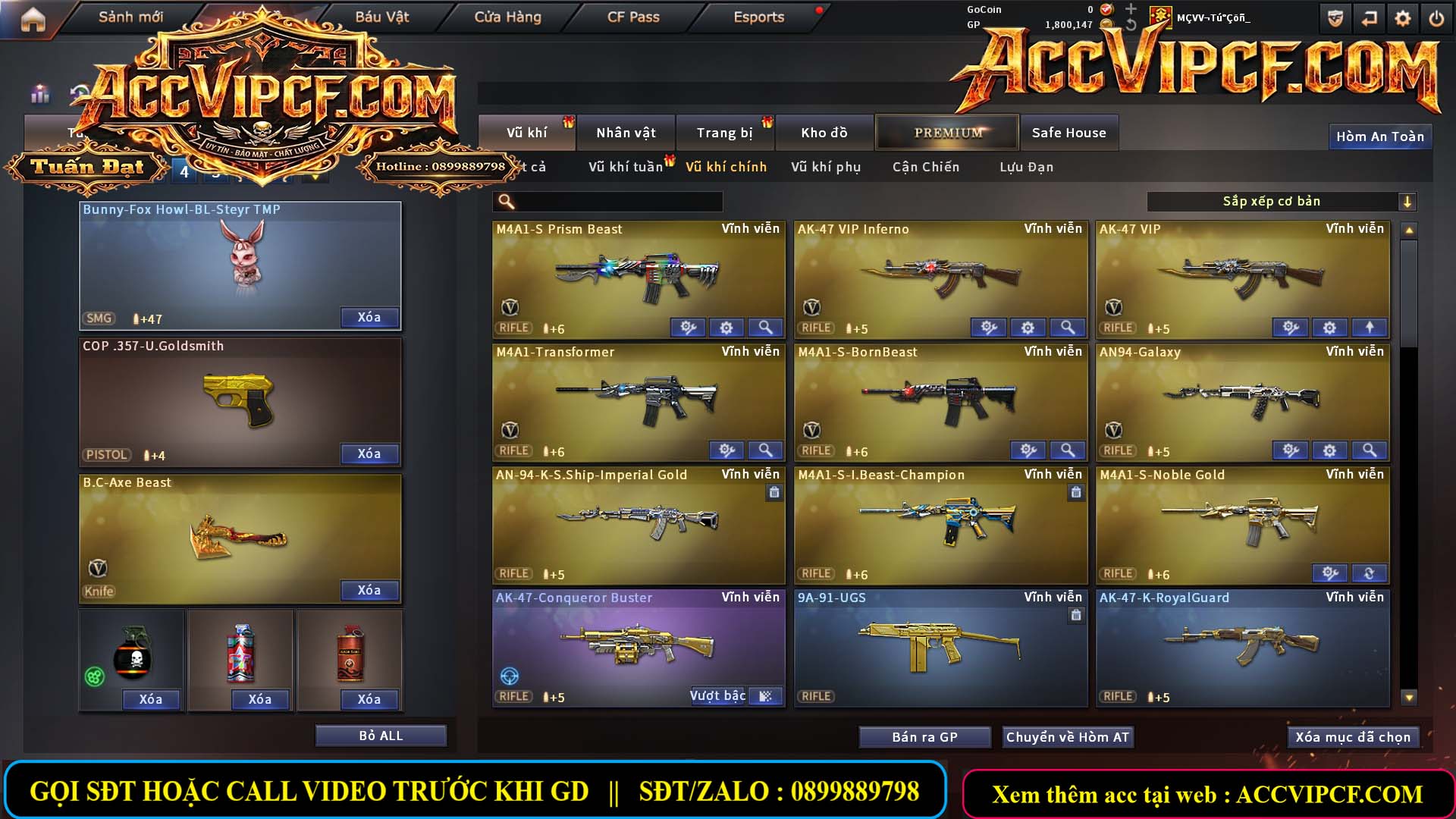 MÃ CF15844 - GIÁ THUÊ : 4M3 - CHIẾN ZOM XINH, C4 NHẸ - 26 VIP - VIP4