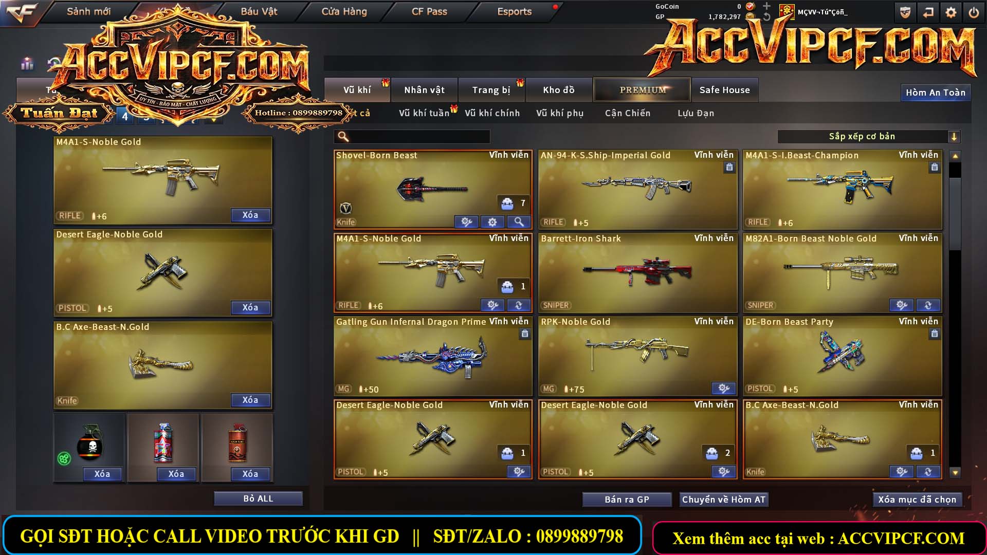 MÃ CF15844 - GIÁ THUÊ : 4M3 - CHIẾN ZOM XINH, C4 NHẸ - 26 VIP - VIP4