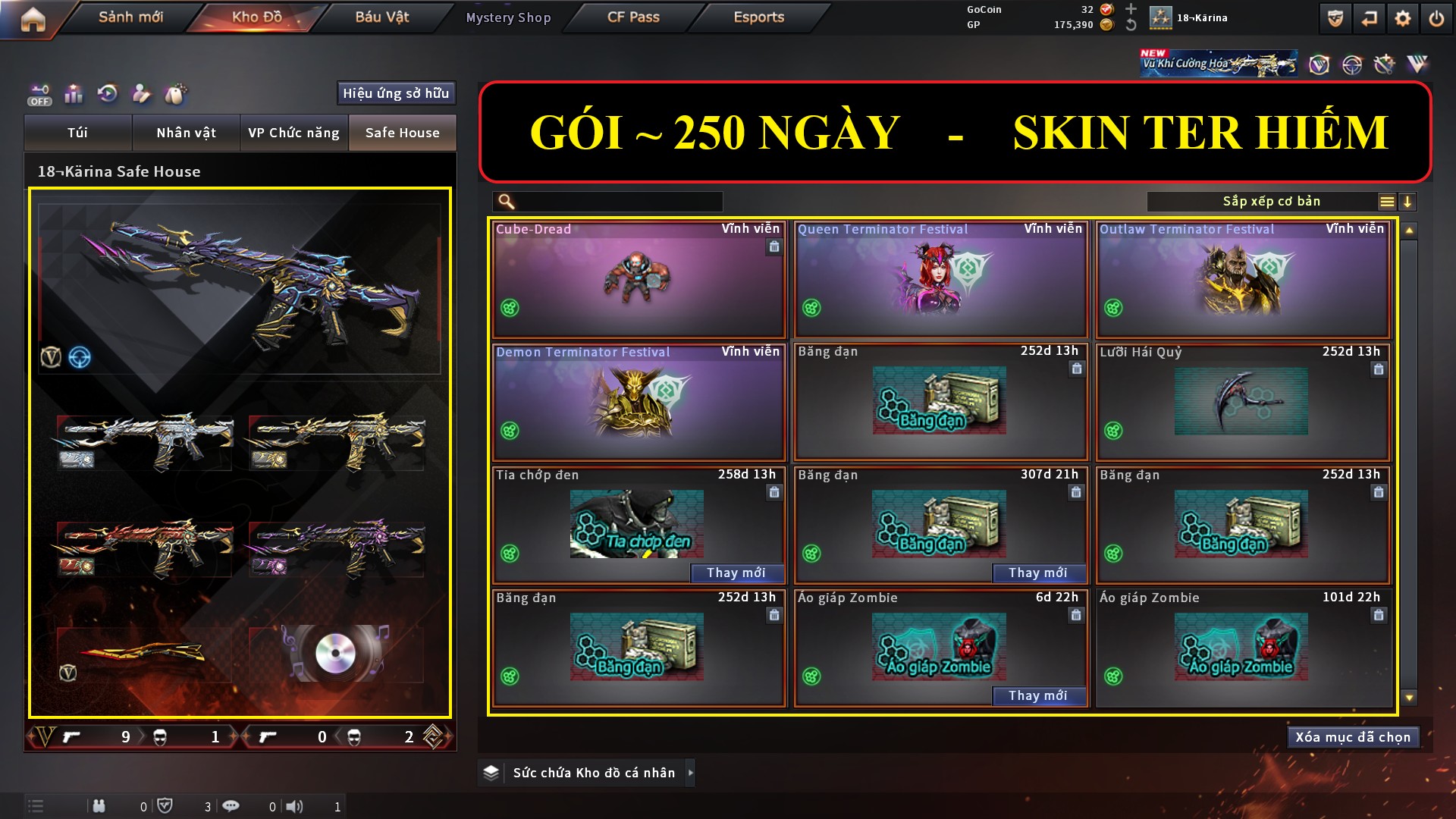 MÃ CF16002 - GIÁ THUÊ : 3999K - CHIẾN ZOM M4 MAX - VIP6