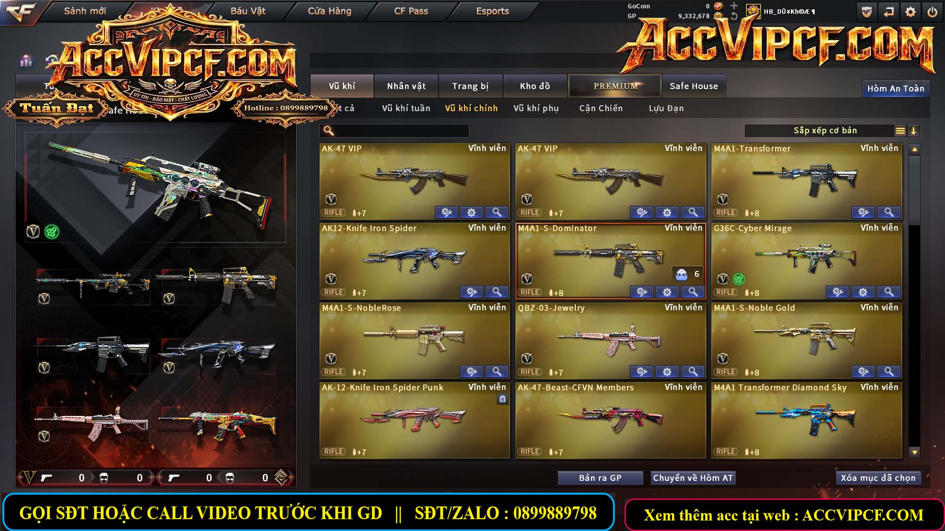 MÃ CF16317 - GIÁ THUÊ : 3999K - CHIẾN C4 + ZOM THỦ 6N VOI - 33 VIP - VIP5
