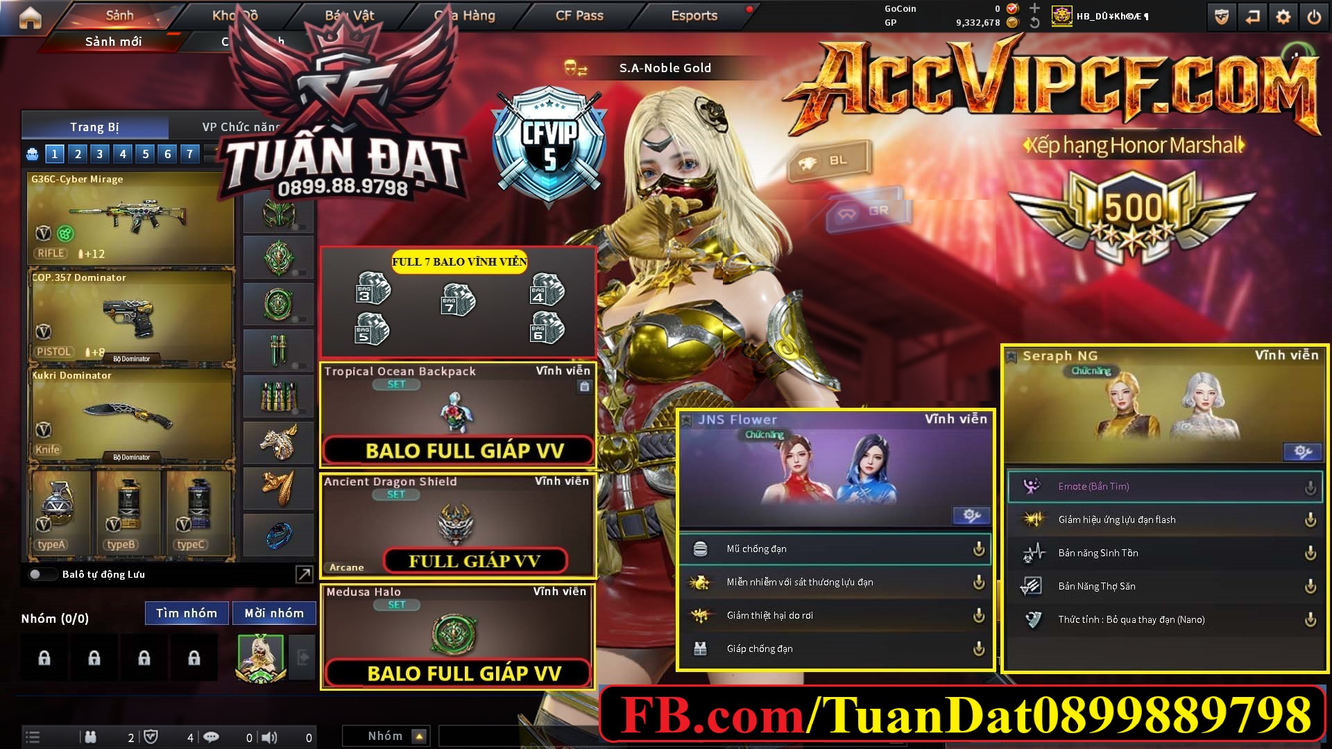 MÃ CF16317 - GIÁ THUÊ : 3999K - CHIẾN C4 + ZOM THỦ 6N VOI - 33 VIP - VIP5